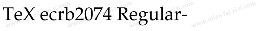 TeX ecrb2074 Regular字体转换